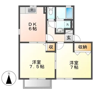 メゾンレオC【2階】の間取り