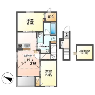 ヴィラ・ジュラクA【2階】の間取り