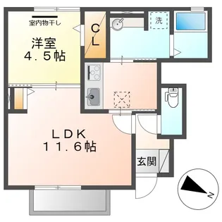 ハピネス【1階】の間取り