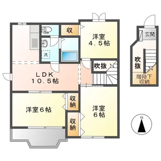 クレストールD【2階】の間取り