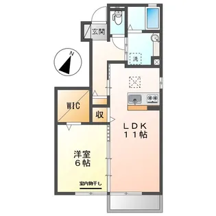 ボヌール【1階】の間取り