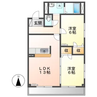 クレールはな【2階】の間取り