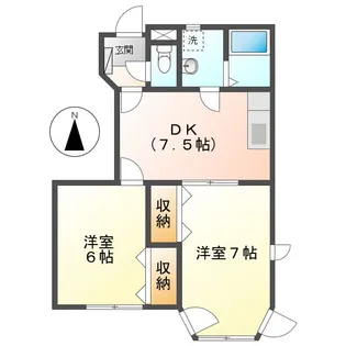 エスポワール酒津【1階】の間取り