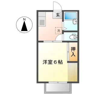 コーポ吉備路A【2階】の間取り