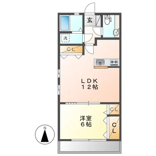 フィオーレA【1階】の間取り