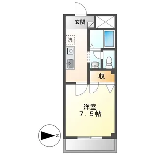 ビューハイツ吉備路【1階】の間取り