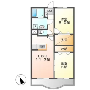 エスタシオン【3階】の間取り