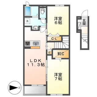 サンゾーラ【2階】の間取り