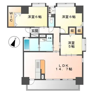 ビバリースクエア老松【201号室】の間取り