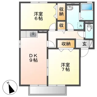 ボンヌシャンスISIDA B【2階】の間取り