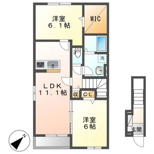 サンリット・セイバリーⅠ【2階】の間取り