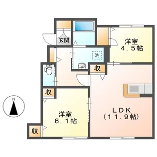 ソルコートD【1階】の間取り