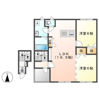 フェリスA【201号室】の間取り