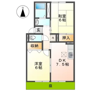 アーバンシャトル B棟【1階】の間取り