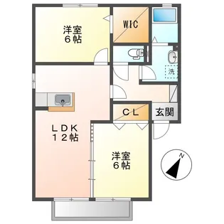 ブィラ ハッピネス A棟【2階】の間取り