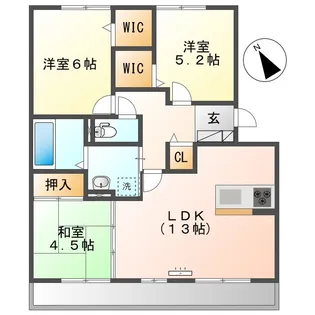 ファミーユヴィラS【1階】の間取り