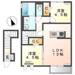HUIT【2階】の間取り