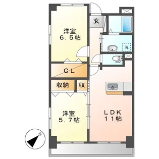 レンドール【2階】の間取り