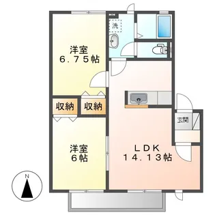 ジョイラックスA【2階】の間取り