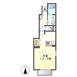 アイリス【1階】の間取り