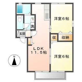 プリンス大島【1階】の間取り