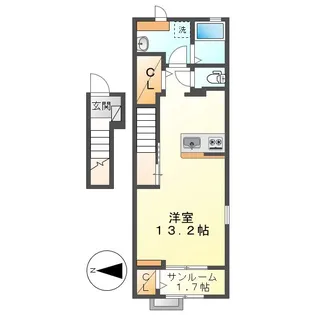 ルナⅤ【2階】の間取り