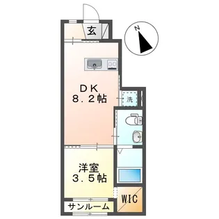 プリズムグレイス【1階】の間取り