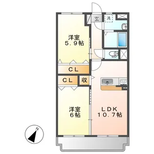 ファミーユSWⅡ【302号室】の間取り