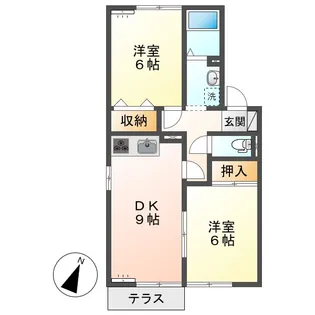 セジュールステアA【1階】の間取り