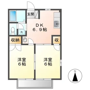 ニューシティ柳田A【2階】の間取り