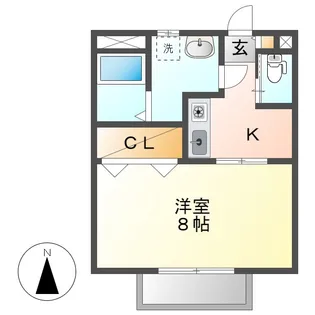ミレニアムハイツ【2階】の間取り
