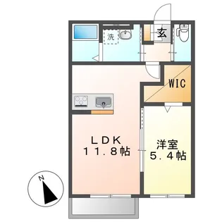 ソレイユみそらⅢ【201号室】の間取り