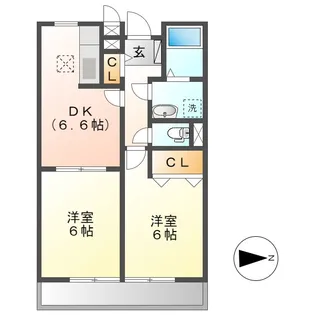 シャレードヴィラ【1階】の間取り