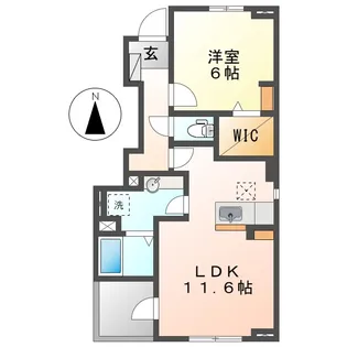 カーサルチオB【1階】の間取り