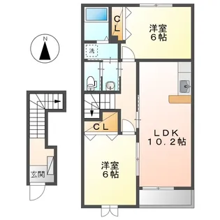 チェリーフレグランス【2階】の間取り