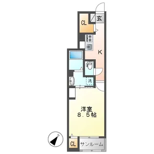 ブリーズ・プロムナード【1階】の間取り