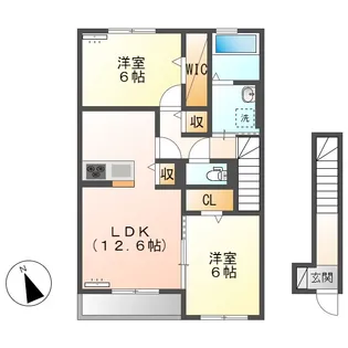 メゾン・グランディールB【2階】の間取り