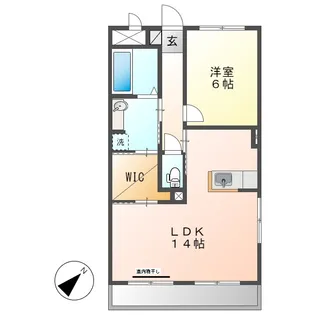 ラ・ペジーブル【2階】の間取り