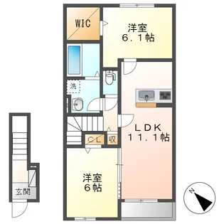 ラ セレーナソワⅡ【2階】の間取り