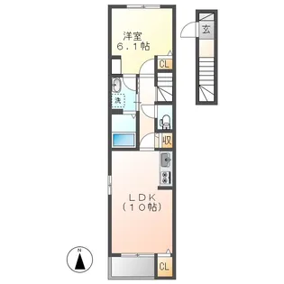 グランド・ルミエール北畝Ⅱ【2階】の間取り