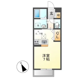 エルメゾン寿町【2階】の間取り