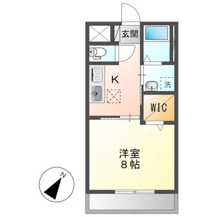 サンパレス水江【102号室】の間取り