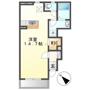 オベルジーヌ【1階】の間取り