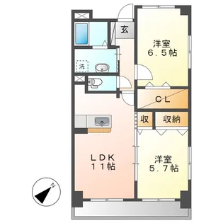 レンドール【2階】の間取り