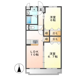 アルジェント シェソワ【2階】の間取り