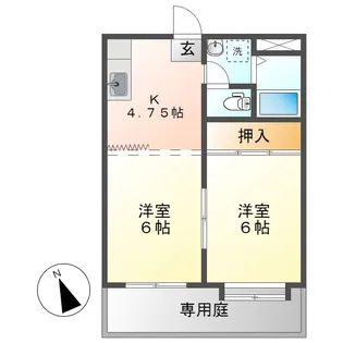 LMメゾンB【102号室】の間取り