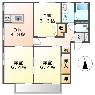 ディアス2000C【2階】の間取り