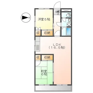 ヒルトンハイツ【301号室】の間取り