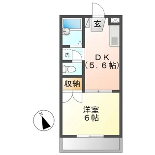 プレジール岡部B【1階】の間取り