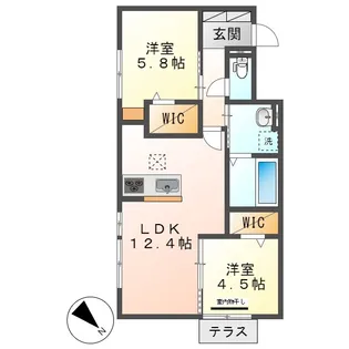 HOPE LODGE J【102号室】の間取り